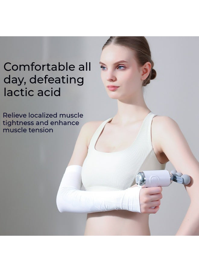 Blueidea Electric Three-Headed Fascia Gun Massager with Interchangeable Attachments, Deep Percussion Therapy, 6 Speed Control, Ergonomic ABS Body for Muscle Recovery and Stress Relief - Image 3